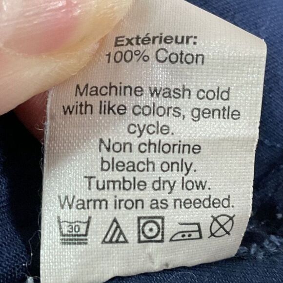 J. Crew Factory Women's Cotton Utility Jacket XXS Navy Blue With Hood & Pockets - Picture 8 of 11